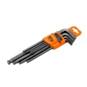 JUEGO DE LLAVE ALLEN LARGAS PUNTA HEXAGONAL BOLA 9PZAS BE-9770 BAHCO