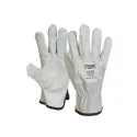 GUANTE DE CUERO BADANA BLANCO STEELPRO